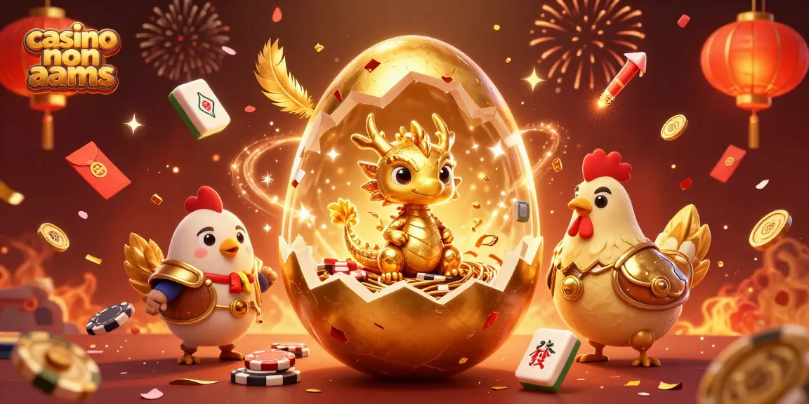 Gioca nei casinò non AAMS con il nuovo drago d'oro e pezzi da poker circondati da fortuna.