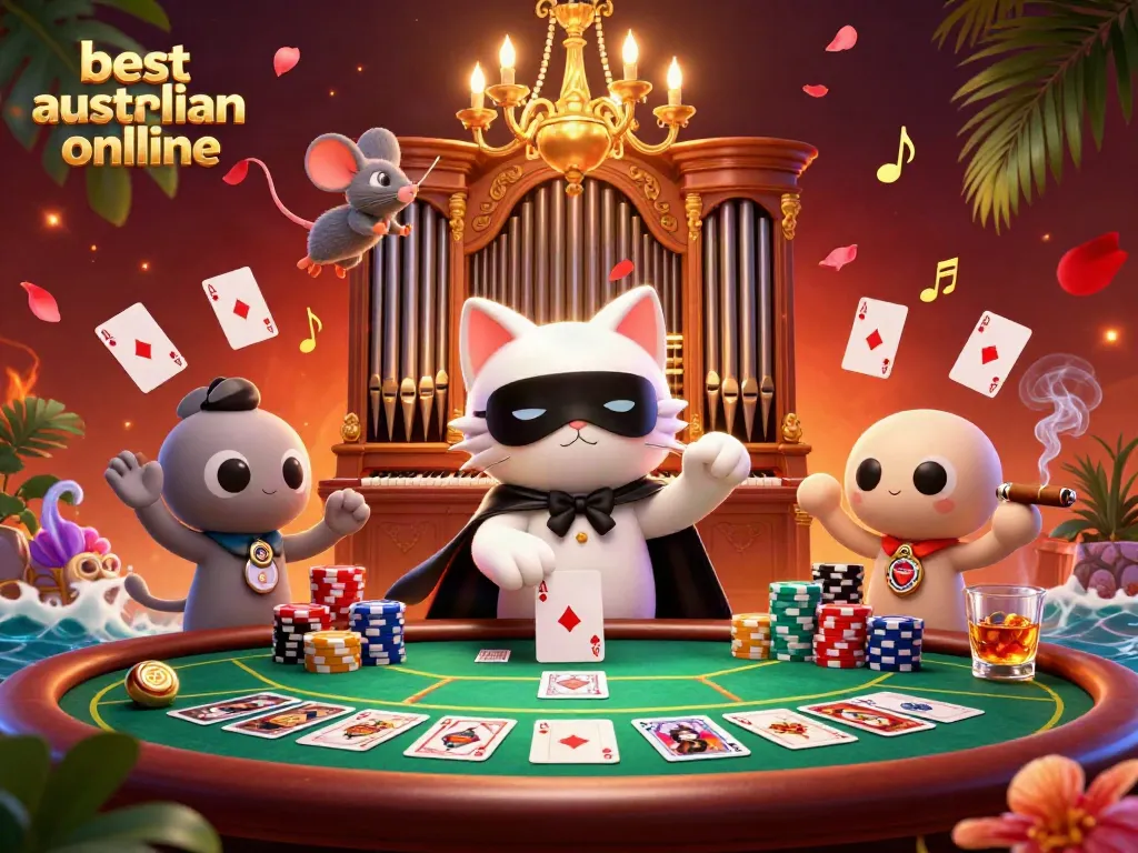 Experience the thrill at the best australian online casino with vibrant gaming elements and lively characters.