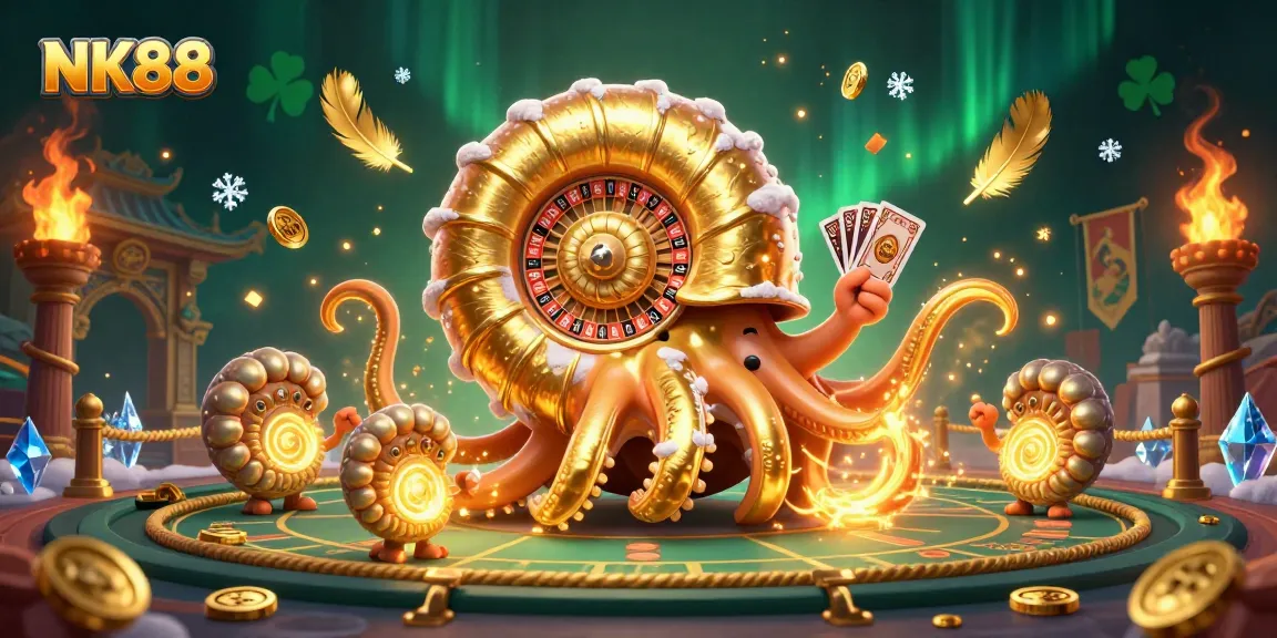 Engage in thrilling gameplay with NK88 featuring an enchanting nautilus and golden cards.