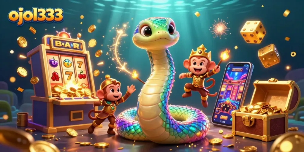 Engage with the vibrant ojol333 gaming world featuring dynamic jackpot action and colorful casino elements.