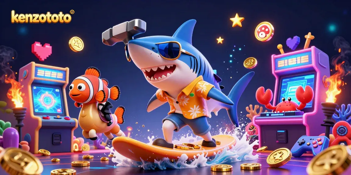 Kenzototo offers thrilling gameplay with a dynamic casino scene featuring vibrant characters and elements.