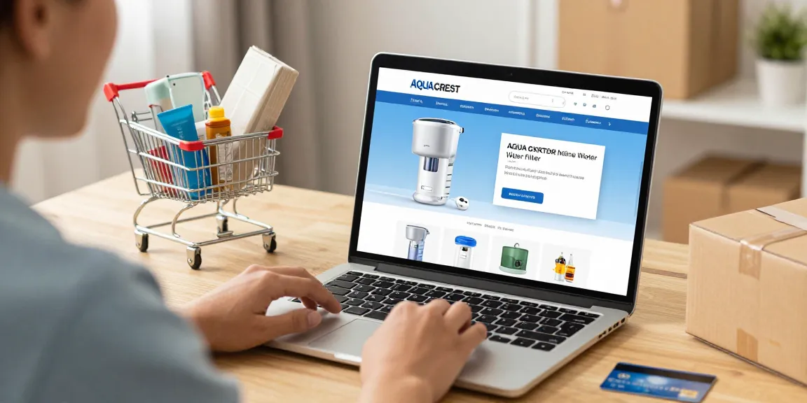 AQUA CREST GXRTDR Inline Water Filter on an e-commerce platform, ideal for buyers looking for premium water solutions.