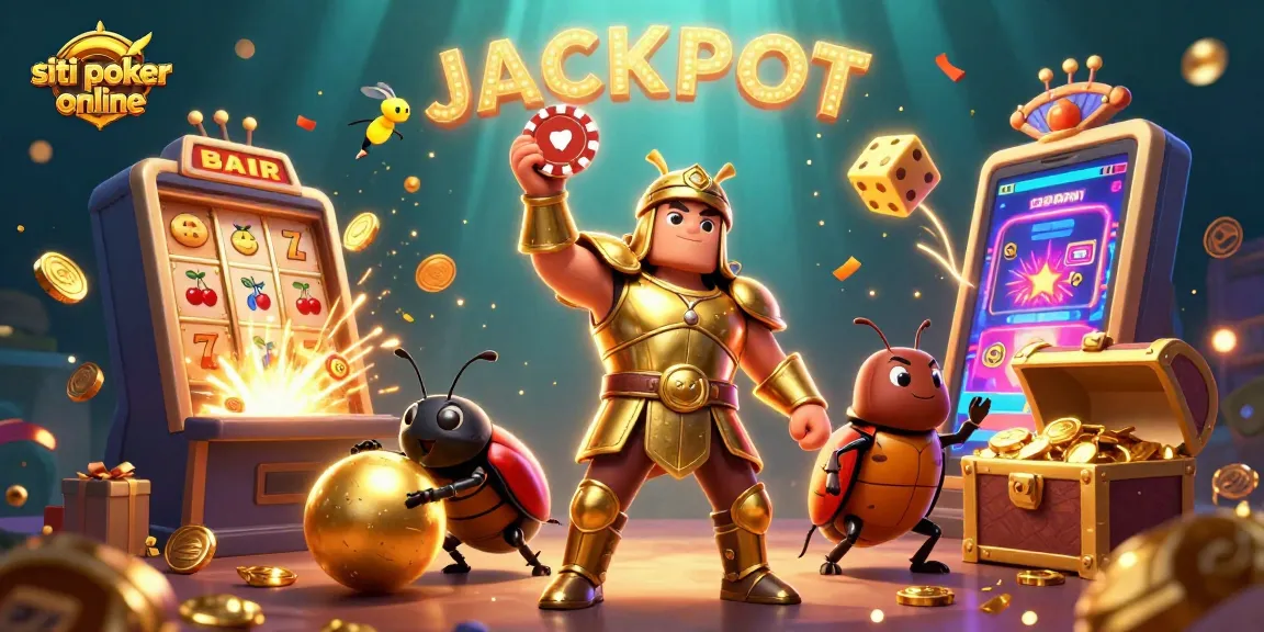 Vinci con i siti poker online in una salsa di emozioni e jackpot con un'illustrazione vivace.