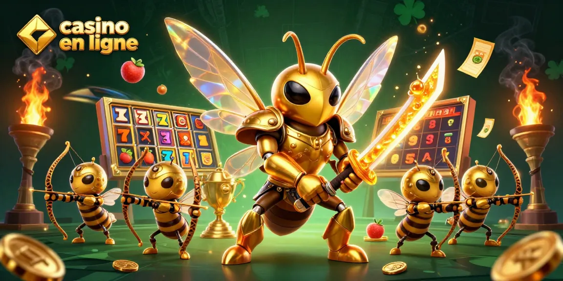 Découvrez des jeux captivants de casino en ligne avec un hornet en armure et des archers d'abeilles.