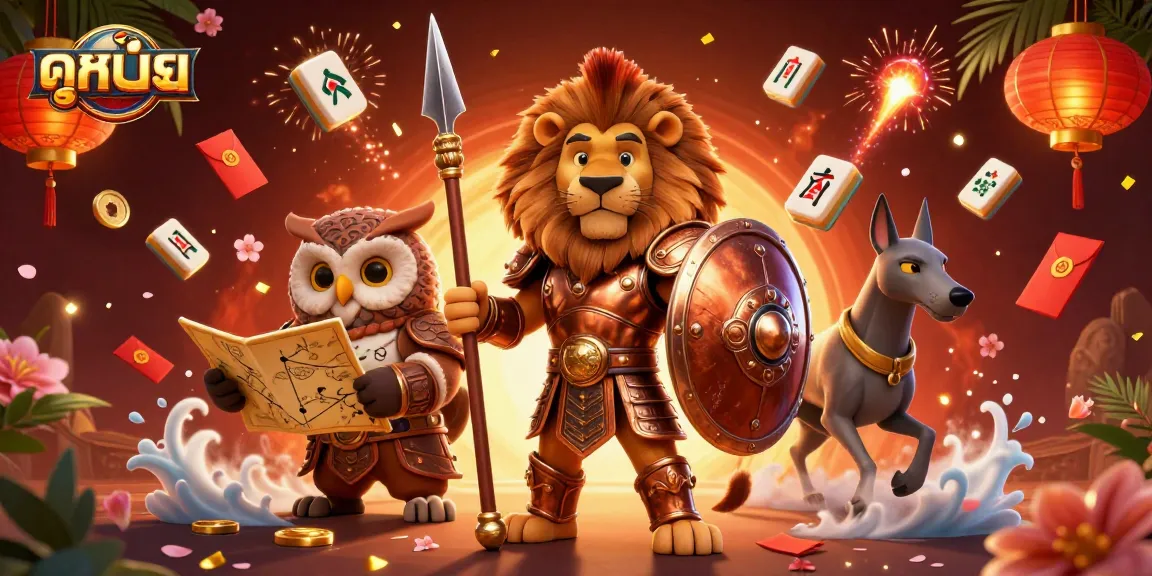 Engaging scene showcasing ดูหนังออนไลน์ with dynamic elements like floating tiles and vibrant characters.