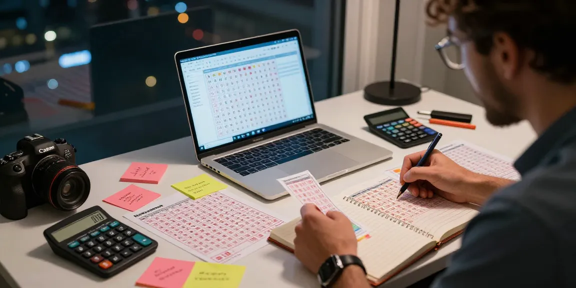 Analisis nomor rejeki oleh pakar togel dengan grafik dan alat analisis di meja kerja.